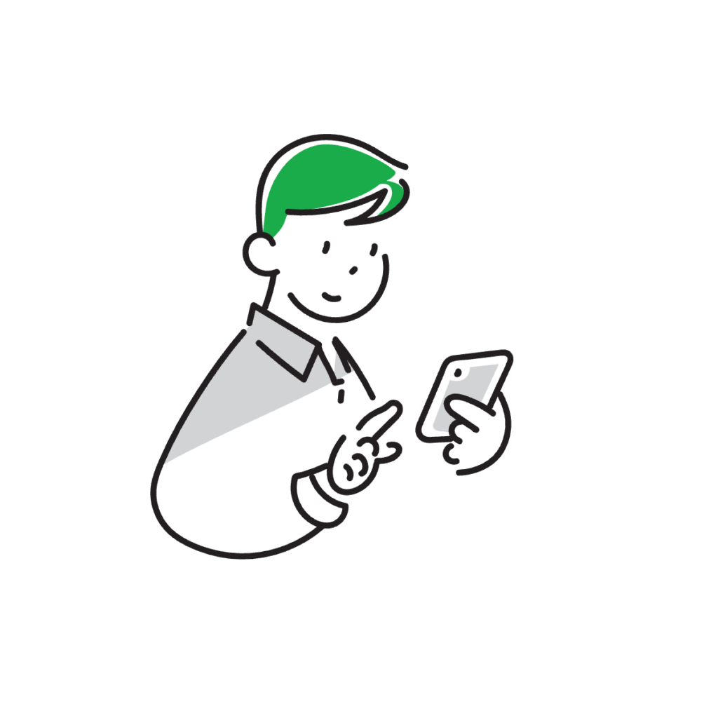 スマホを触る人